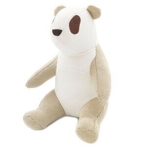 Hermes Plush Doll Panda Emile Cotton Leather Canel Toile